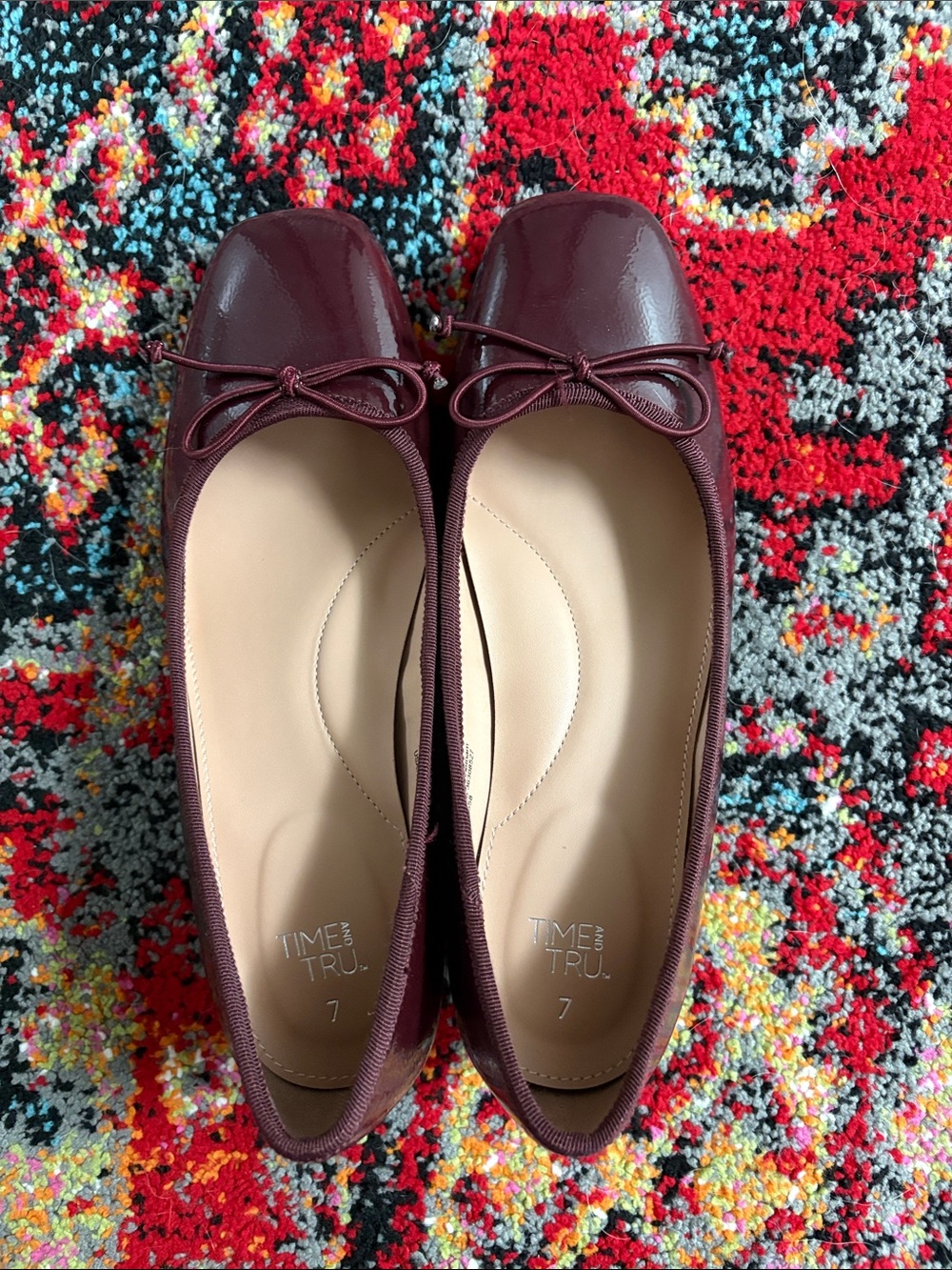 Maroon Ballet Flats